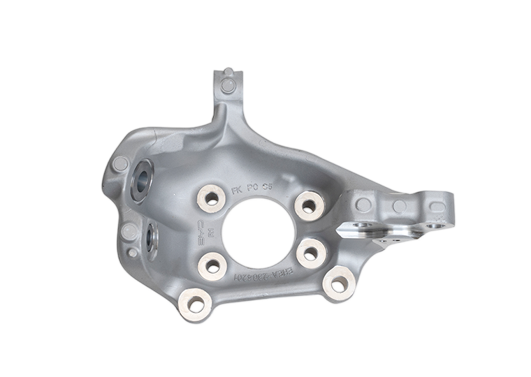 Cast aluminum steering knuckle